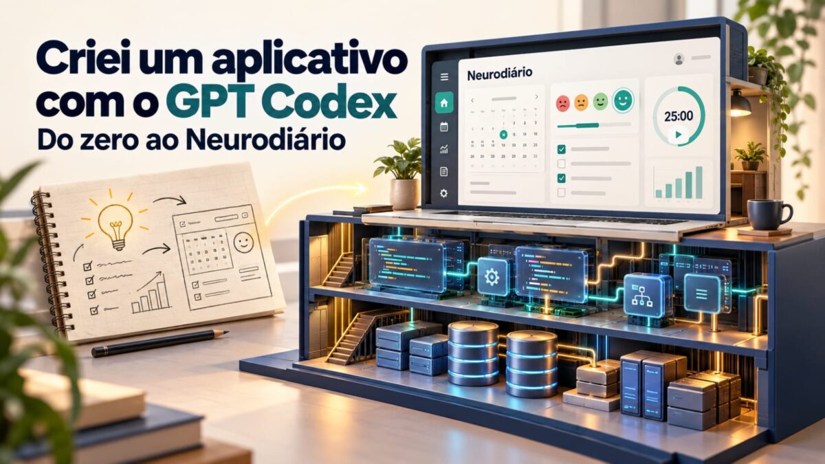 Criei um aplicativo com o gpt codex: do zero ao neurodiario.